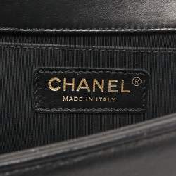 Chanel Black Quilted Leather Small Boy Flap Bag