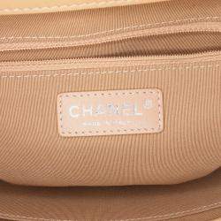 Chanel Brown Small Quilted Calfskin Easy Shopping Tote