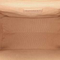 Chanel Brown Small Quilted Calfskin Easy Shopping Tote