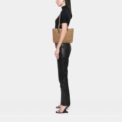 Chanel Brown Small Quilted Calfskin Easy Shopping Tote