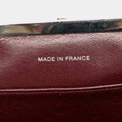 Chanel Black CC Quilted Lambskin Kiss Lock Frame Top Handle Bag