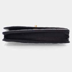 Chanel Black Lambskin Pearl Crown Wallet On Chain (WOC)