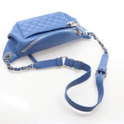 Chanel Blue Lambskin Bi Waist Bag