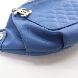 Chanel Blue Lambskin Bi Waist Bag