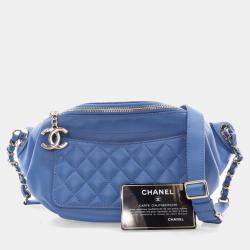 Chanel Blue Lambskin Bi Waist Bag