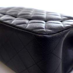 Chanel Navy Caviar Classic Jumbo  Double Flap Bag