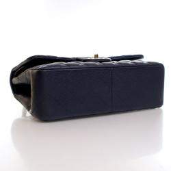 Chanel Navy Caviar Classic Jumbo  Double Flap Bag