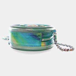 Chanel Multicolor PVC Round Filigree Clutch With Chain