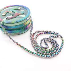 Chanel Multicolor PVC Round Filigree Clutch With Chain