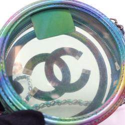 Chanel Multicolor PVC Round Filigree Clutch With Chain