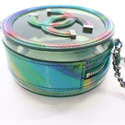 Chanel Multicolor PVC Round Filigree Clutch With Chain