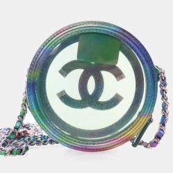 Chanel Multicolor PVC Round Filigree Clutch With Chain