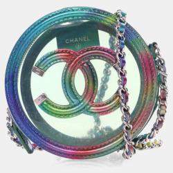 Chanel Multicolor PVC Round Filigree Clutch With Chain