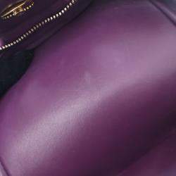 Chanel Purple Shearling  Coconing Small Top Handle Vanity Case with Chain