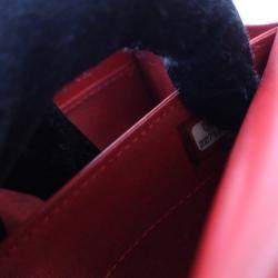 Chanel Red Lambskin Boy Wallet With Chain