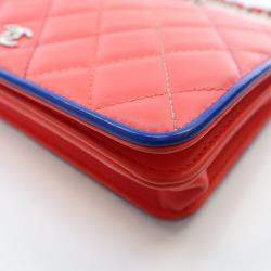 Chanel Pink Lambskin Wallet On Chain (WOC)