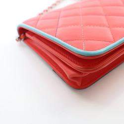 Chanel Pink Lambskin Wallet On Chain (WOC)