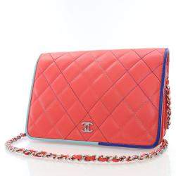 Chanel Pink Lambskin Wallet On Chain (WOC)