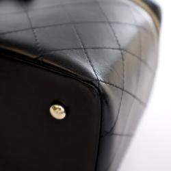 Chanel Black Lambskin Knock On Wood Large  Vanity Case