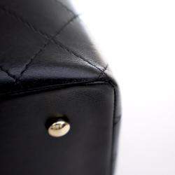 Chanel Black Lambskin Knock On Wood Large  Vanity Case