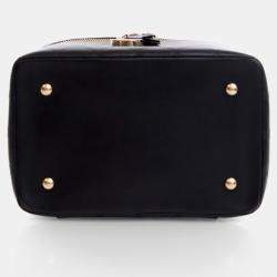 Chanel Black Lambskin Knock On Wood Large  Vanity Case