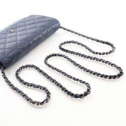 Chanel Navy Blue Caviar Wallet On Chain (WOC)