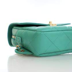 Chanel Green Lambskin Melody Backpack