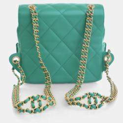 Chanel Green Lambskin Melody Backpack