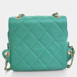Chanel Green Lambskin Melody Backpack