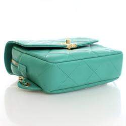 Chanel Green Lambskin Melody Backpack