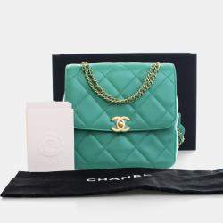 Chanel Green Lambskin Melody Backpack