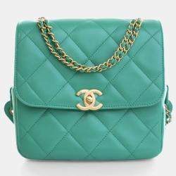 Chanel Green Lambskin Melody Backpack