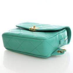 Chanel Green Lambskin Melody Backpack