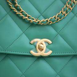 Chanel Green Lambskin Melody Backpack