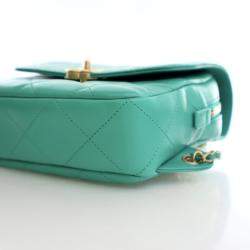 Chanel Green Lambskin Melody Backpack