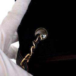 Chanel Black Calfskin Square Vintage Single Flap Bag