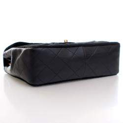 Chanel Black Calfskin Square Vintage Single Flap Bag