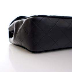 Chanel Black Calfskin Square Vintage Single Flap Bag
