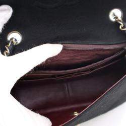 Chanel Black Calfskin Square Vintage Single Flap Bag