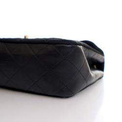 Chanel Black Calfskin Square Vintage Single Flap Bag