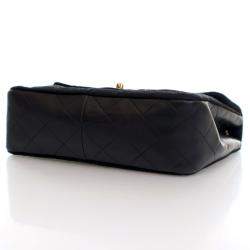 Chanel Black Calfskin Square Vintage Single Flap Bag