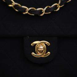 Chanel Black Calfskin Square Vintage Single Flap Bag