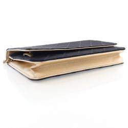 Chanel Bicolor Satin Diamond Stitch Wallet On Chain (WOC)