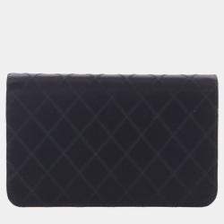 Chanel Bicolor Satin Diamond Stitch Wallet On Chain (WOC)