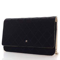 Chanel Bicolor Satin Diamond Stitch Wallet On Chain (WOC)