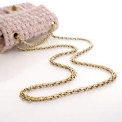 Pre Owned Chanel Pink Tweed Reissue 2.55 Flap Bag 224