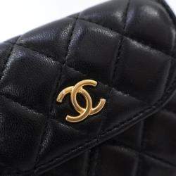 Chanel Black Lambskin Pearl Crush Mini Waist Bag