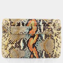 Pre Owned Chanel Multicolor Python Reissue Vintage Clutch