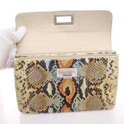 Pre Owned Chanel Multicolor Python Reissue Vintage Clutch