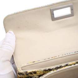 Pre Owned Chanel Multicolor Python Reissue Vintage Clutch